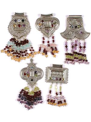 Lot of Five Designer Gemstone Pendants