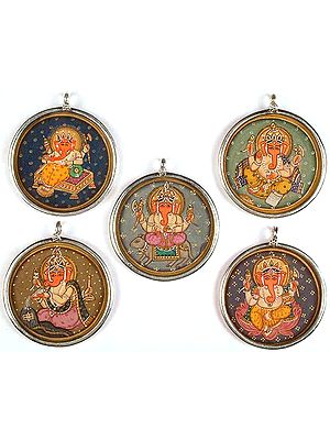 Lot of Five Ganesha Pendants