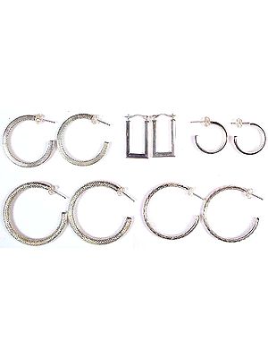 Lot of Five Sterling Earrings