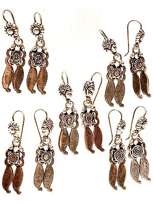 Lot of Five Sterling Earrings