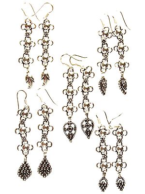 Lot of Five Sterling Earrings