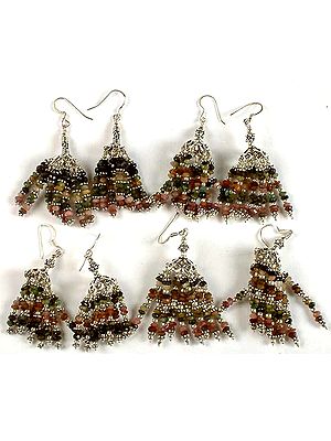 Lot of Four Faceted Tourmaline Chandeliers