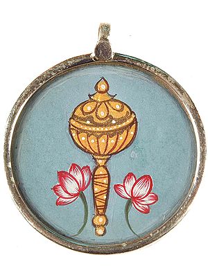 Mace with Lotus Pair - Attributes of Lord Vishnu