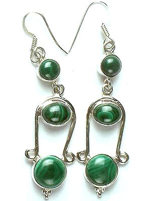 Malachite Cradle Earrings