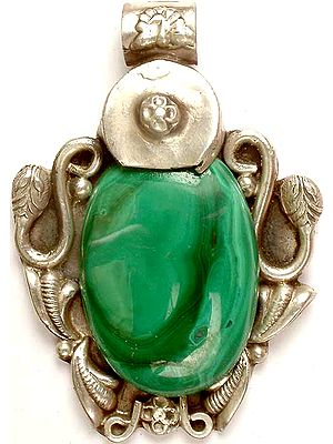 Malachite Kundalini Serpent Pendant