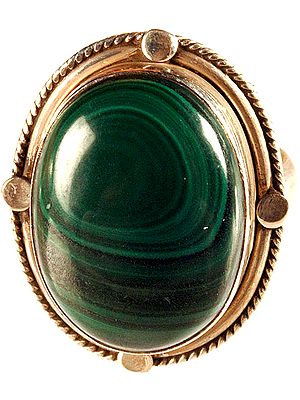 Malachite Oval Finger Ring