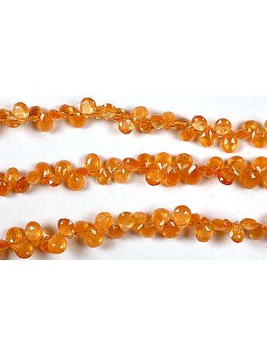 Mandarin (Fanta) Garnet Faceted Briolette