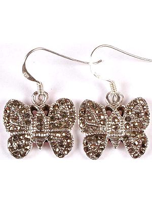 Marcasite Butterfly Earrings