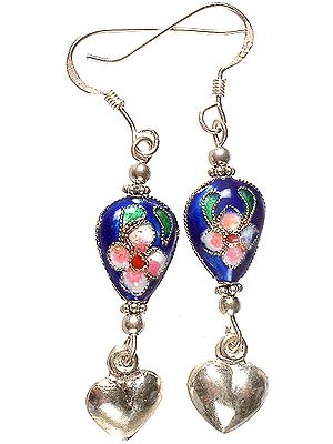 Meenakari Earrings with Dangling Valentine
