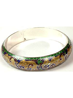 Meenakari Elephant Bangle