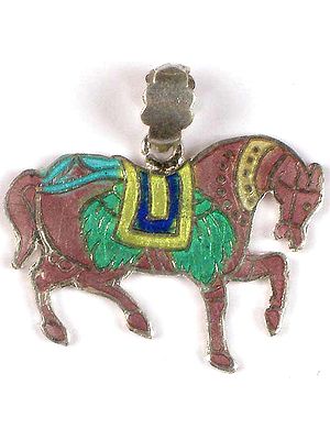 Meenakari Horse Pendant