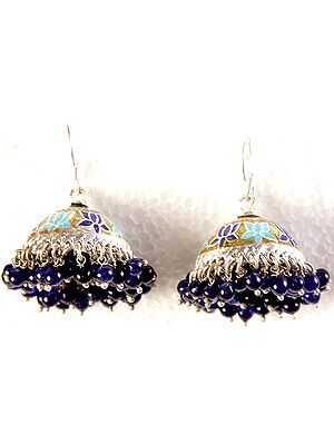 Meenakari Umbrella Chandeliers with Lapis Lazuli