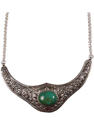 Nepalese Handcarved Turquoise Fine Necklace