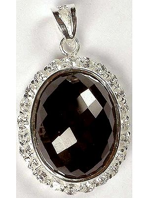 Oval Faceted Zircon Pendant