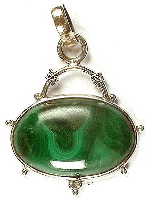 Oval Malachite Pendant