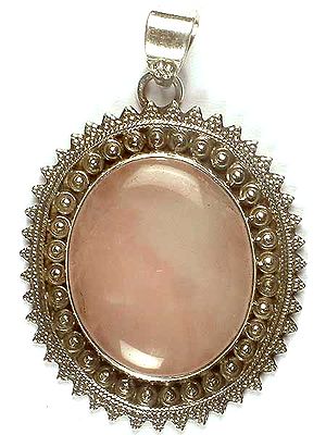 Oval Rose Quartz Pendant