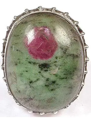 Oval Ruby Zoisite Ring