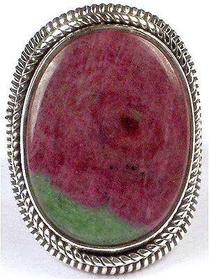 Oval Ruby Zoisite Ring