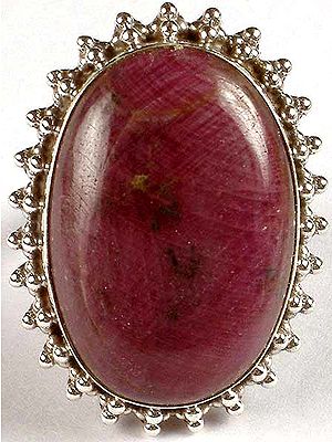 Oval Ruby Zoisite Ring