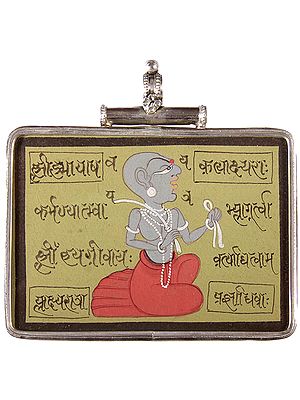 Tantric Figure Pendant (With Pacifying His Beloved on Reverse)