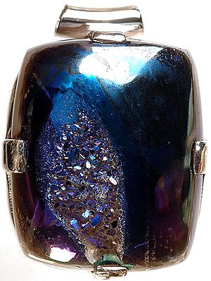 Peacockolite Druzy Pendant