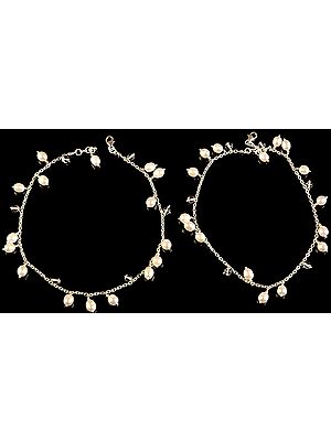 Pearl Anklets with Crystal (Price Per Pair)