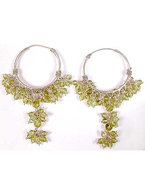 Peridot Spike Hoops