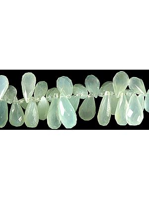 Peru Chalcedony Faceted Drops