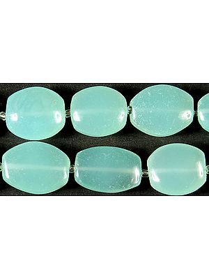Peru Chalcedony Ovals Flatted at the Ends