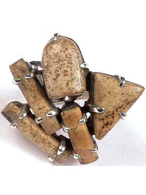 Picture Jasper Ring in Sterling Grip