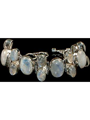 Plain Rainbow Moonstone Bracelet
