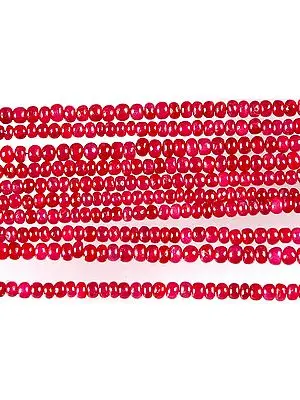 Plain Ruby Rondelle Beads