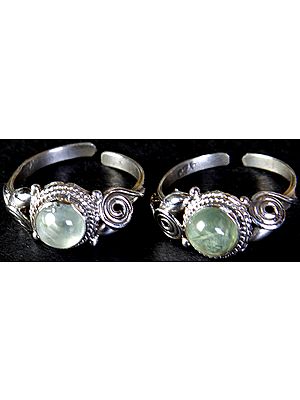 Prehnite Toe Rings (Price Per Pair)