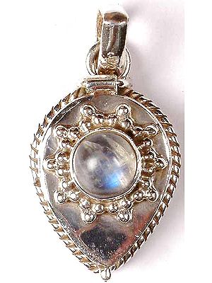 Rainbow Moonstone Box Pendant