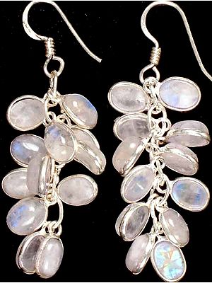 Rainbow Moonstone Bunch Earrings