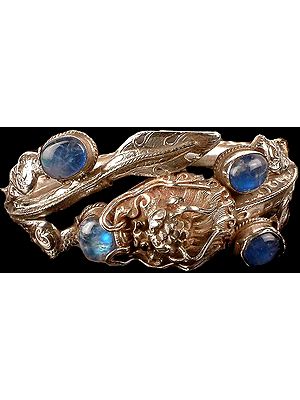 Rainbow Moonstone Dragon Bracelet