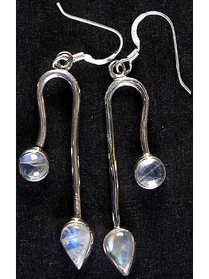 Rainbow Moonstone Earrings