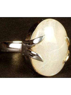 Rainbow Moonstone Oval Ring