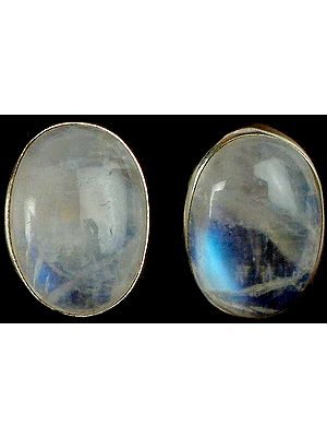 Rainbow Moonstone Post Earrings