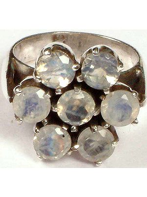 Rainbow Moonstone Ring