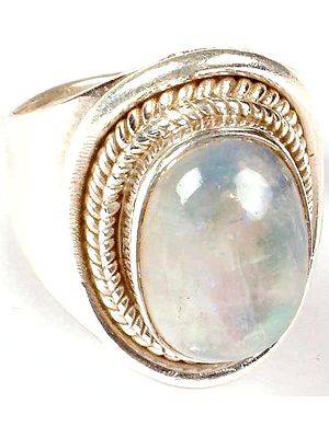 Rainbow Moonstone Ring