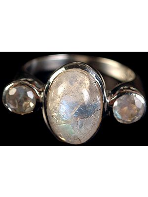 Rainbow Moonstone Ring