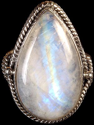 Rainbow Moonstone Ring