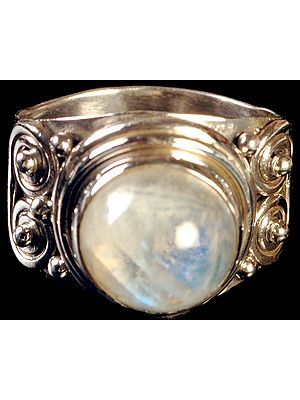 Rainbow Moonstone Ring