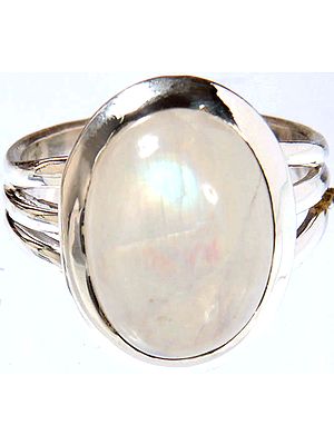 Rainbow Moonstone Ring