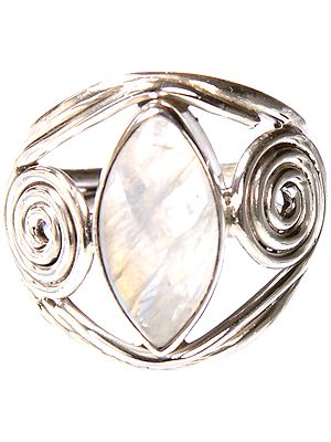 Rainbow Moonstone Ring