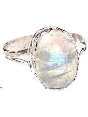 Rainbow Moonstone Ring