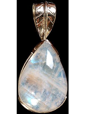 Rainbow Moonstone Teardrop Pendant