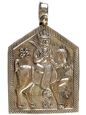 Sterling Silver Pendant: Ramadevaji on Horseback