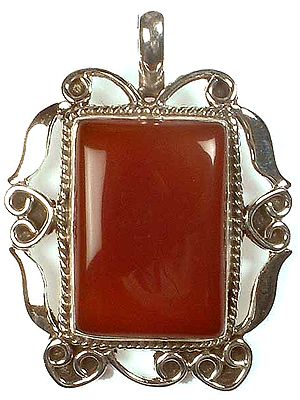 Rectangular Carnelian Pendant